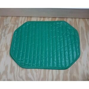 Lot Of 2 Vintage Green Quilted Placemats 80s 90s Green Shiny Table Decor